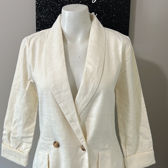 LSPACE Jenna Dress Cream White double breasted Blazer dress SZ M NEW - Picture 5 of 16